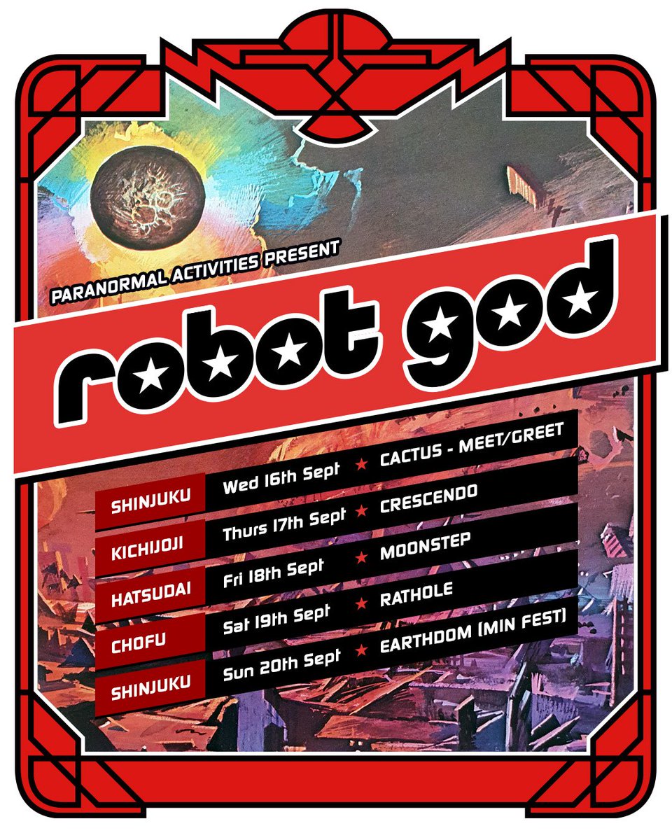 RobotGod_band's tweet photo. Japan Sept 2026 here we came

@livepubMOONSTEP @earthdom https://t.co/DmL6ll62WO