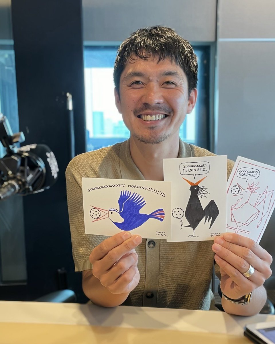 TOKYOUNITED's tweet photo. Gooood Moooorning Tokyooo! 
-JK RADIO- TOKYO UNITED
2026年7月3日金曜日 

お休みのジョン・カビラに代わって
#山中タイキ ナビゲートでお送りします✨

MUSICLICKには
#松室政哉 さんが登場🎉 

候補曲チェック＆クリック👇 
https://t.co/GWgTZkfctR 

#jwave #tokyounited https://t.co/KtyDtmhcyR