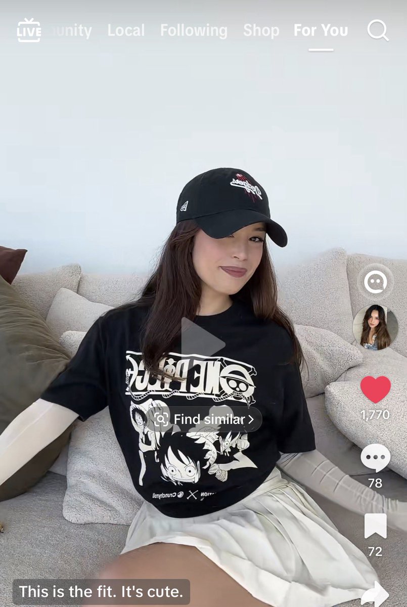 valkyhub's tweet photo. new tiktok :D she’s going to the Dodgers One Piece night! https://t.co/Pc1eq9Q3gv
