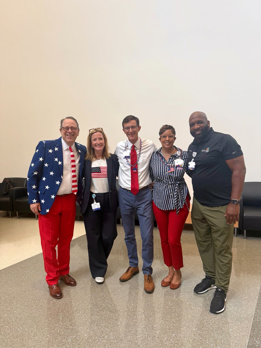 BaptistHealthJx's tweet photo. Teams from across our campuses came together yesterday for food, fun and fellowship in celebration of America's 250th birthday! 🇺🇸

Dressed in their red, white and blue, our team took time to reflect on how far medicine has come over the past 250 years and celebrate the privilege of caring for our community every day.

America is the land of opportunity, and we're #BaptistProud to have health care heroes from so many backgrounds united by one shared mission of caring for others.

Happy #America250! ❤️🤍💙