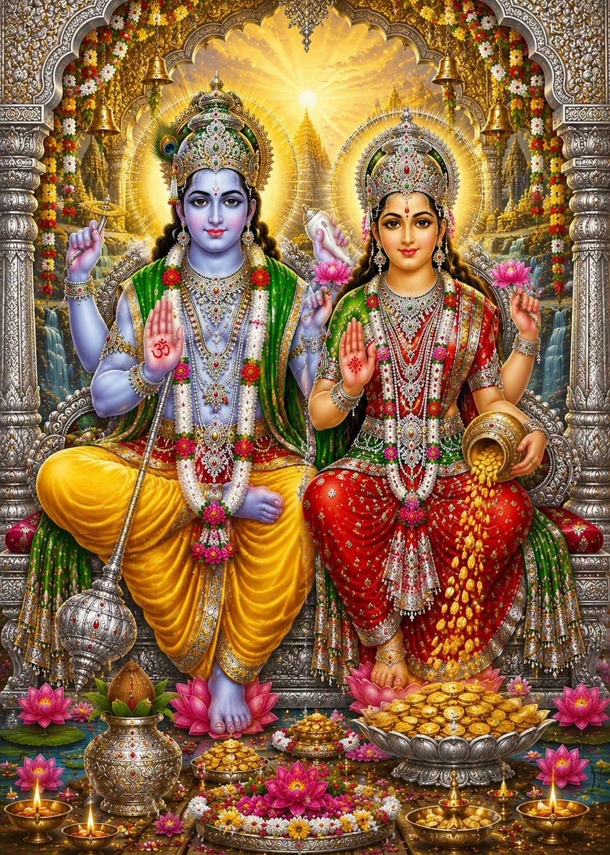UPkiBeti's tweet photo. जिस घर में लक्ष्मी-नारायण का वास होता है, वहाँ हमेशा खुशियों का प्रकाश रहता है। ✨🧡🌺🙌 https://t.co/0FHM0kIHtb