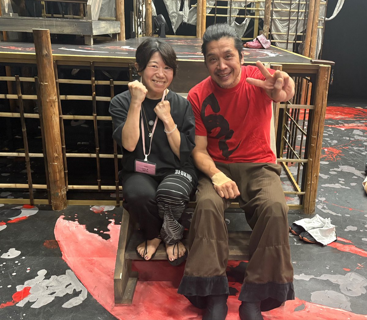 mitiko0219's tweet photo. お名前、お姿を拝見する事は多くありましたが、初めましてな雲の上の先輩•横山さん。
殺陣師も兼ねていらしたのでいろいろご相談させていただきましたが、
演技力、殺陣力ももちろん素晴らしいのですが、何よりも凄い人間力❗️
相談しやすい空気を作ってくださり、本当にありがとうございました🙏 https://t.co/5p0gumkxvb