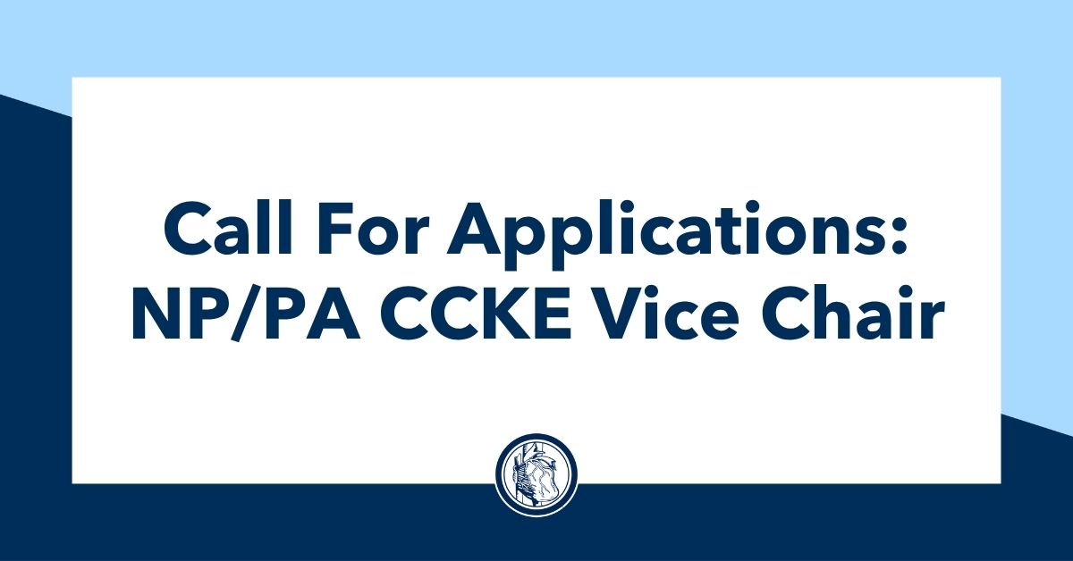 ACCinTouch's tweet photo. 📢 Call For Applications: NP/PA #CCKE Vice Chair

Step into an #ACCLeadership role &amp; help guide the exam’s development &amp; question review to ensure the assessment reflects real-🌏 clinical practice for NPs &amp; PAs. 

Learn more &amp; apply by July 22 👉 https://t.co/dlCyWcU35U #ACCCVT https://t.co/d2sUruy6OO