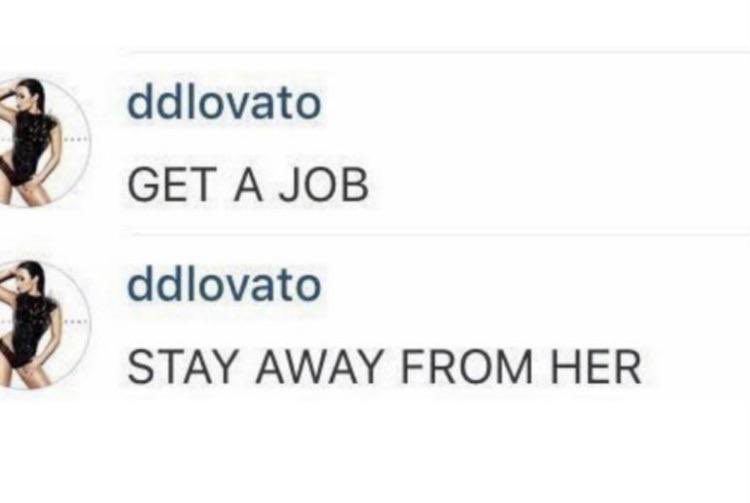 reallytiffish's tweet photo. GET OUT OF HER FACE. GET A REAL JOB. LEAVE HER ALONE. https://t.co/CLhYdSbGNn