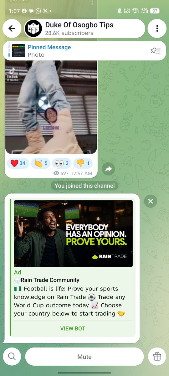 SamuelJesuit's tweet photo. @FoluboiNg Congrats, I start following you on telegram this night https://t.co/IFqc0s6BvI
