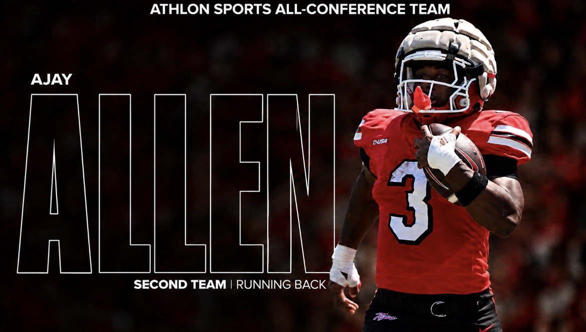 TOPPER_TALK's tweet photo. 2nd Team:
RB Ajay Allen
OL Karsten Upchurch
SAF Dave Herard https://t.co/6EOzeq5L2j