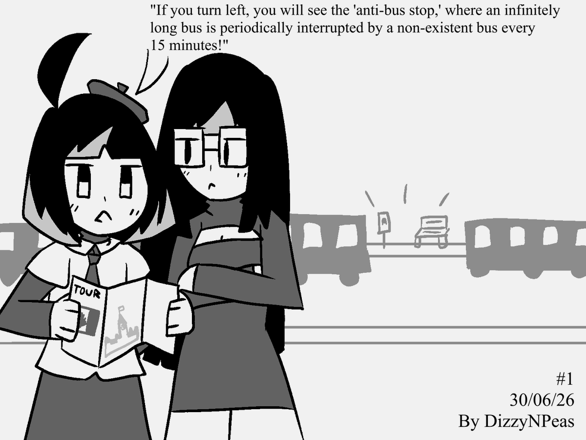 DizzyNPeas's tweet photo. Dizzy's Weekday #1

Introducing a new comic series featuring Dizzy, and her roommate, Peas. I hope that you enjoy reading through monochromatic couple's daily lives.

(5th image in replies) https://t.co/wD9Gs2w86E