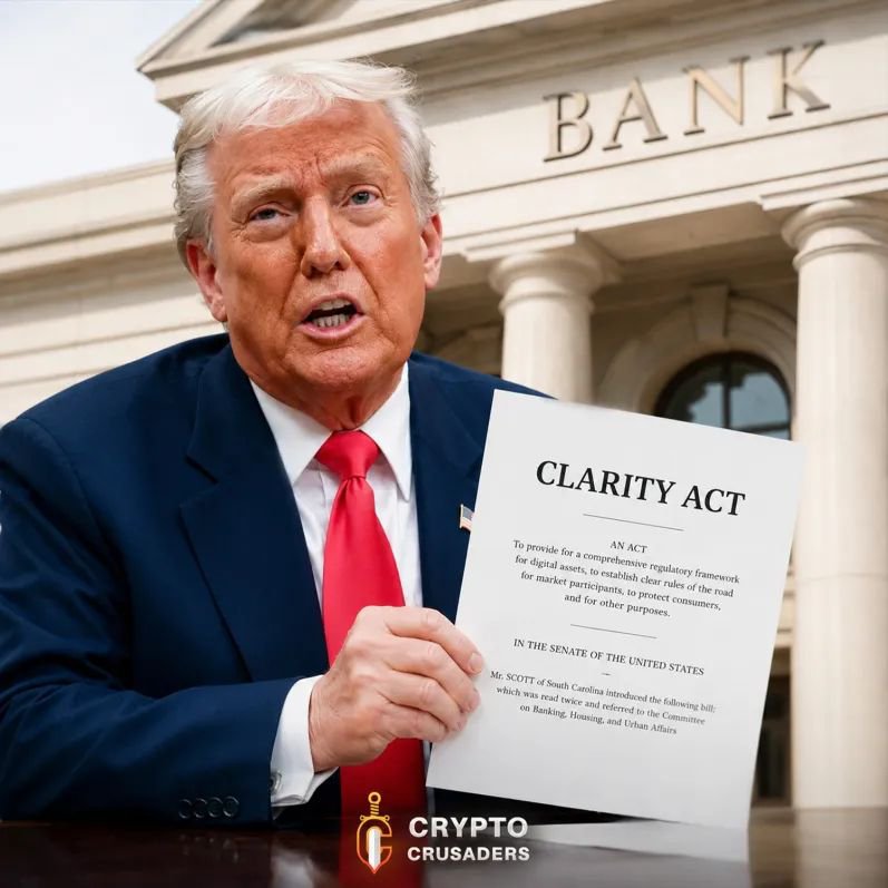 Jack_Clever01's tweet photo. 💥 BOOOOOOOOMMMM!!!!

TRUMP SAID HE WILL NOT LET THE BANKS SABOTAGE THE CLARITY ACT!! 🚀 

IT IS NEAR THAN YOU THINK $XRP!! https://t.co/bNK3d1JIVc
