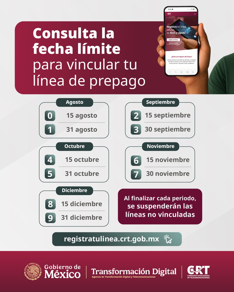 CRTGobMX's tweet photo. Recuerda: la vinculación de tu línea se realiza directamente con tu compañía telefónica, no con el gobierno. 📣

No se almacena ningún dato biométrico. 
Tu privacidad y tu información personal están protegidas. 📲🔒

Realiza el registro en: https://t.co/ORsNOxSaf9

#YoRegistro https://t.co/Dfw5PaPFqF