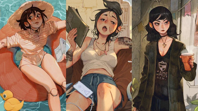 July 2026 Rewards! Layered files, brushes, textures, time-lapse, high resolution version, etc. of the artworks made during the past month! Thanks to all of you, regulars and new! Your help gives me the chance to keep working (despite the heat trying to stop me).