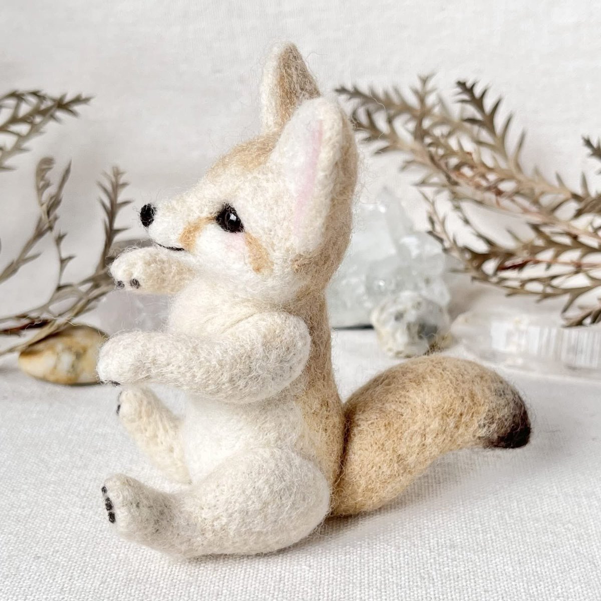 こちらはフェネック #雑貨 #羊毛フェルト #フェネック