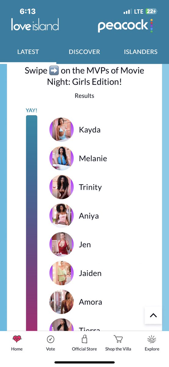 MissPosEmilia's tweet photo. Please y’all should go to Love Island App and vote for Melanie as the MVP of Movie Night: Girls Edition. All you have to do is keep selecting and when it gets to Melanie Picture, click on Yay! Simple as ABC🤗 Thank You☺️❤️ https://t.co/I3wygjLNxX