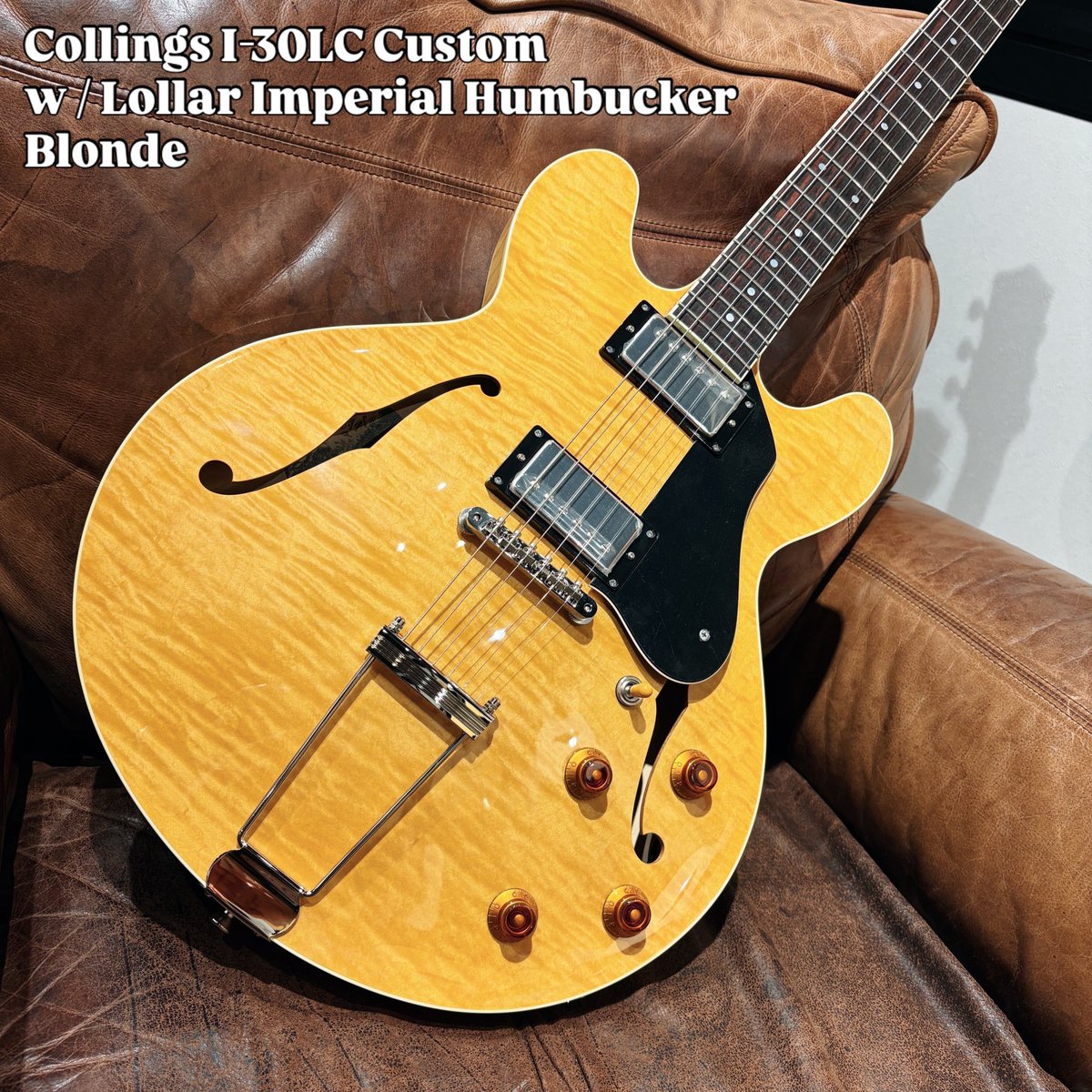 COCOGUITARSHOP's tweet photo. Collings I-30LC Custom w / Lollar Imperial Humbucker Blonde
フルホロウ・シンボディスタイルにコリングス流のアプローチを加えた高い完成度を誇る1本。

お問い合わせお待ちしております✨ https://t.co/hI9GzRurZ0