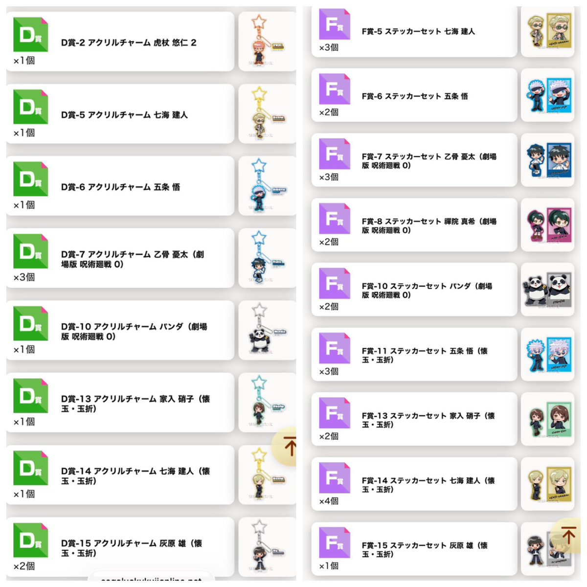 doraiaidesu's tweet photo. 【譲渡】呪術廻戦　セガ ラッキーくじオンライン　５周年 はぐはぐみー！　A賞　B賞　C賞　D賞　五条

【求】定価＋送料

・条件:画像4参照

お気軽にお声掛けください。 https://t.co/ucFjMedEt6