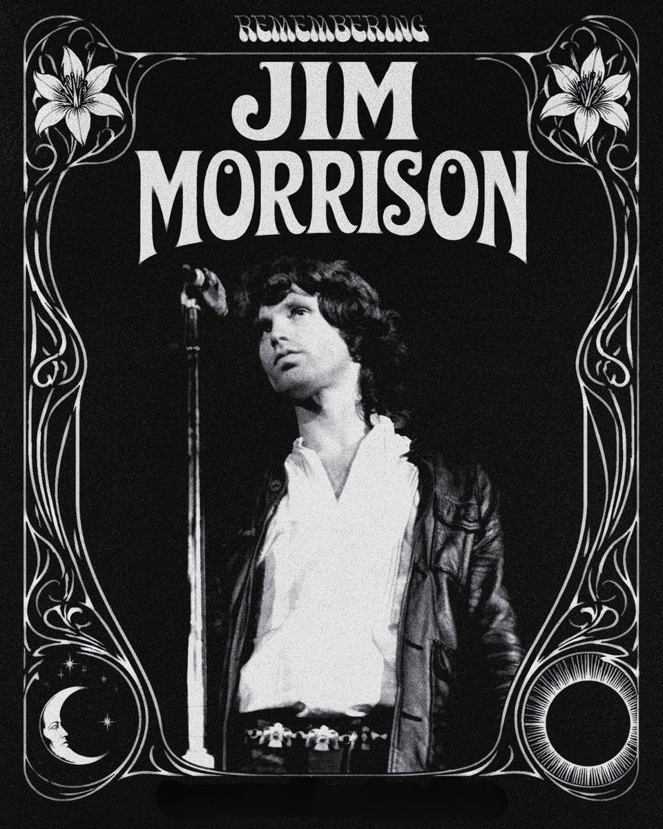 JimMorrison's tweet photo. Jim Morrison. December 8, 1943 - July 3, 1971.

He lived on the edge of possibility. He turned poetry into music and music into myth. More than five decades later, Jim Morrison’s voice, vision, and spirit continue to resonate with those searching for something beyond the ordinary. Remembering Jim today and always.

“The most important kind of freedom is to be what you really are. You trade in your reality for a role. You give up your ability to feel, and in exchange, put on a mask.” -Jim Morrison

Photo courtesy of Getty Images.