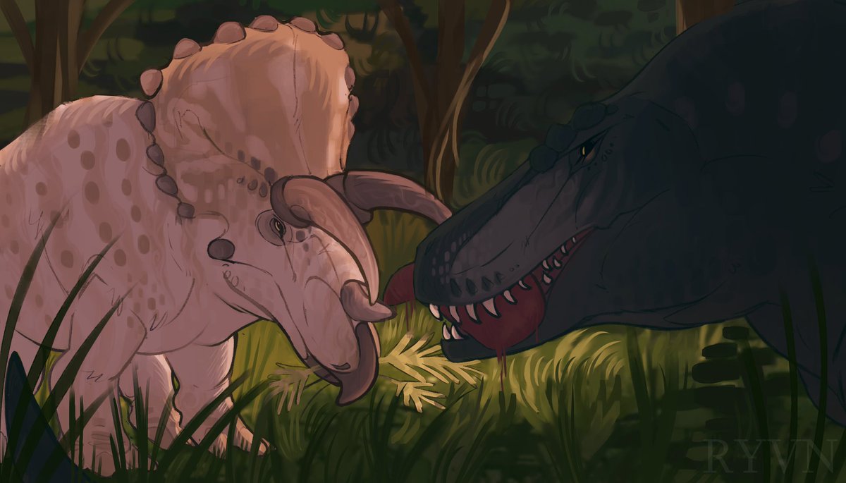 ryvnveil's tweet photo. An unlikely friendship (artfight attack)
#dinosaur #trex #triceratops #paleoart #pathoftitans https://t.co/ewTwK5N0hW