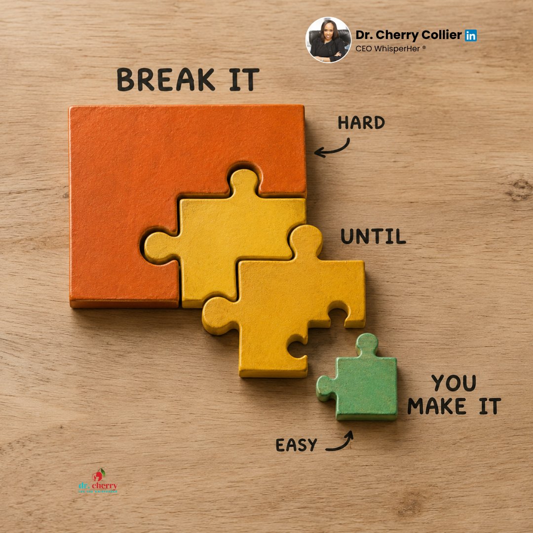 drcherryc's tweet photo. Make It Easier, One Step at a Time
Big goals become achievable when you stop trying to do everything at once. Break it down, keep moving, and let small wins build unstoppable momentum. 🧩
#UnsinkableMindset #ProgressOverPerfection #SmallStepsBigResults https://t.co/bNv4YUqfng
