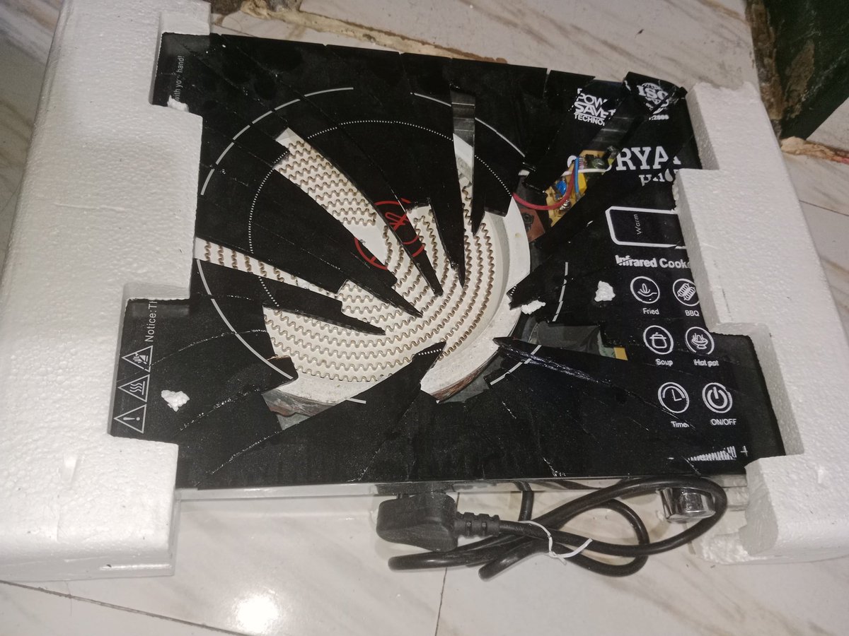 SHUBH08102001's tweet photo. Extremely disappointed with @delhivery! Received my Surya Infrared Cooker completely shattered and destroyed. Total negligence in handling the package.

Name: JAI PRAKASH CHAUHAN
AWB: #2827788913030 Please look into 

this immediately for a full refund/replacement. https://t.co/AMdgsfRZlu