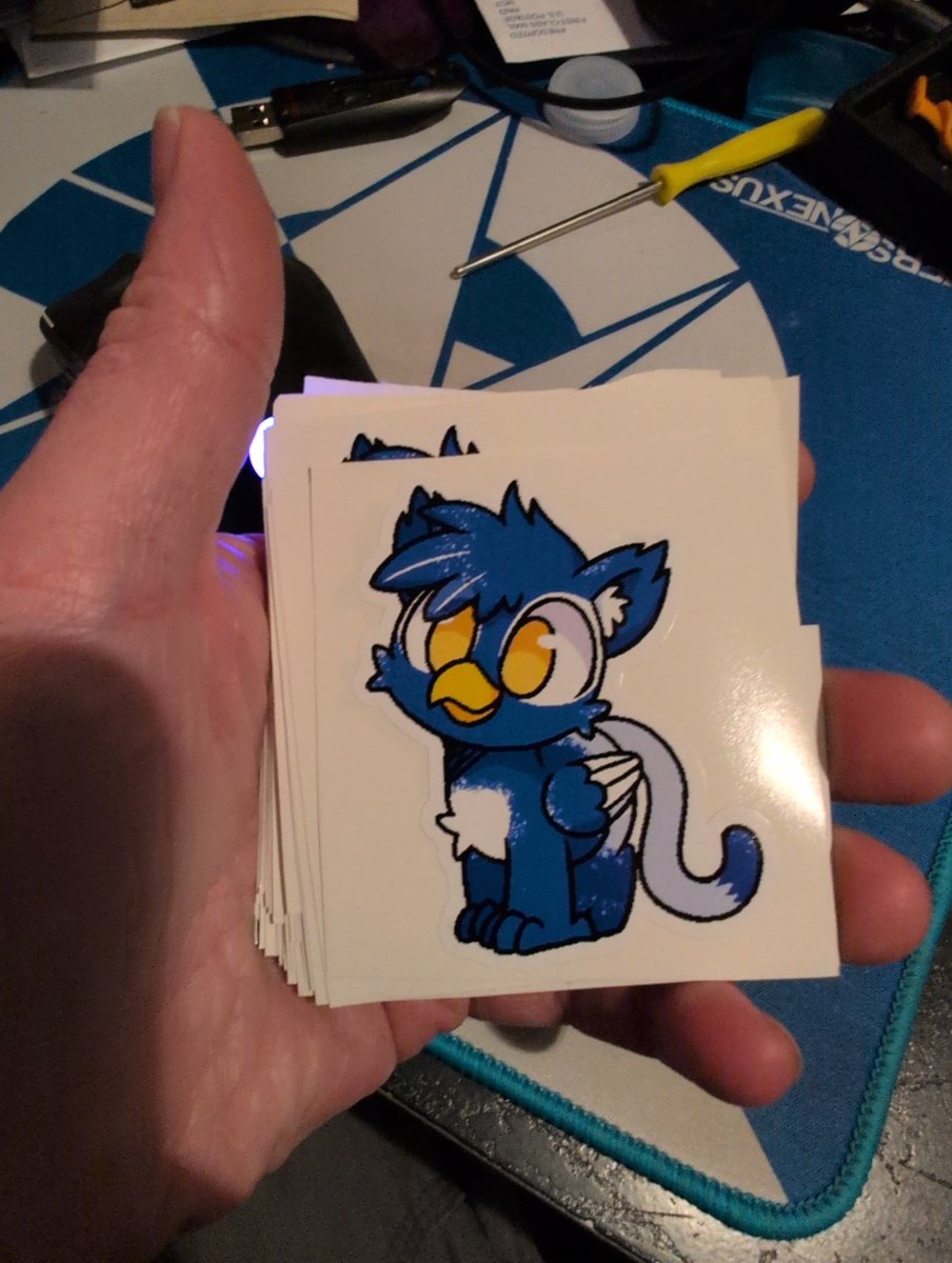 CCatbirb's tweet photo. I have stickers! @flakfe https://t.co/XQ2cybhbsC