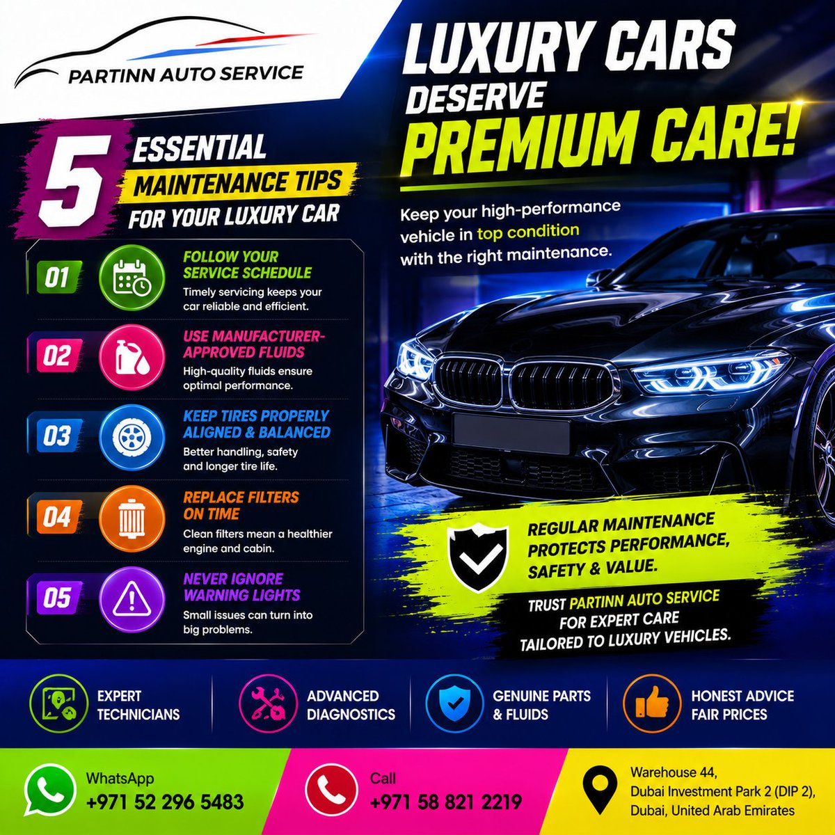 PartinnAuto's tweet photo. 🏎️ Luxury Cars Deserve Premium Care
📍 Warehouse 44, Dubai Investment Park 2 (DIP 2), Dubai
📱 WhatsApp: +971 52 296 5483
📞 Call: +971 58 821 2219

#LuxuryCars #PremiumCarCare #EuropeanCars #CarMaintenance #DubaiGarage #LuxuryVehicle #AutoExperts #PartinnAutoService #DubaiCars https://t.co/rA0y5zXeh5