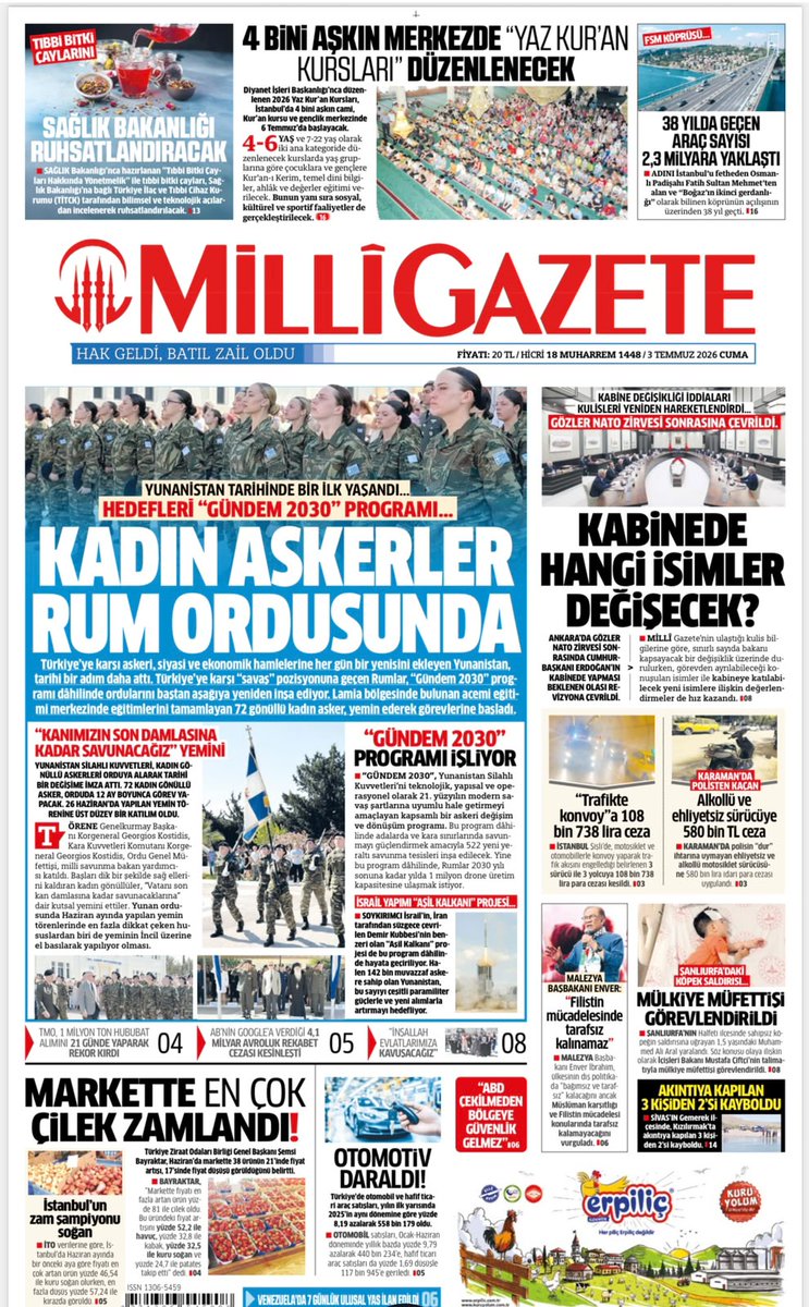 HavaogluMustafa's tweet photo. https://t.co/N8gS0euv1N                                               (Tıklayın okuyun)                                                                            3 TEMMUZ CUMA 2026                                  
18 MUHARREM  1448
HAK GELDİ BÂTIL ZAİL  OLDU https://t.co/nK5XqEak65