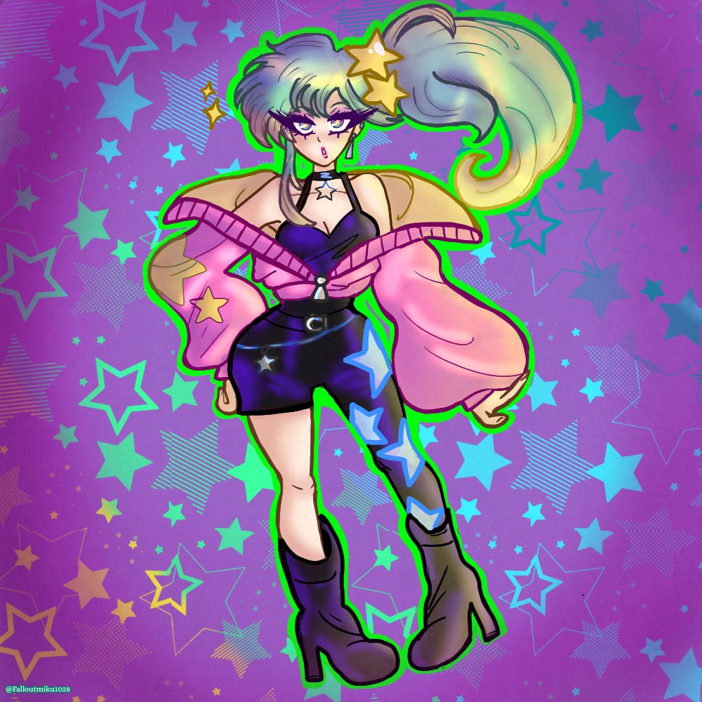 falloutmiku1028's tweet photo. Artfight attack on @AtomicMrshmallw of their OC Comet ☄️☄️

This is my first attack this year ^^

💚+🔁 Highly appreciated 

#Artfight #Artfight2026 https://t.co/YFyx1gv4EV