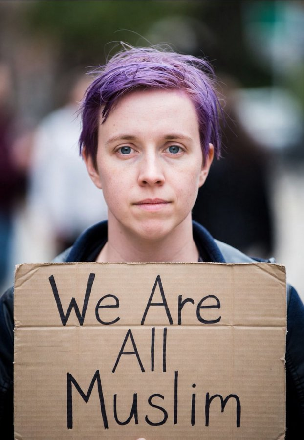 AntiWokeMemes's tweet photo. What is your reaction to Liberal White Women stating 'We are All Muslim' ?? https://t.co/MSbMRp98We