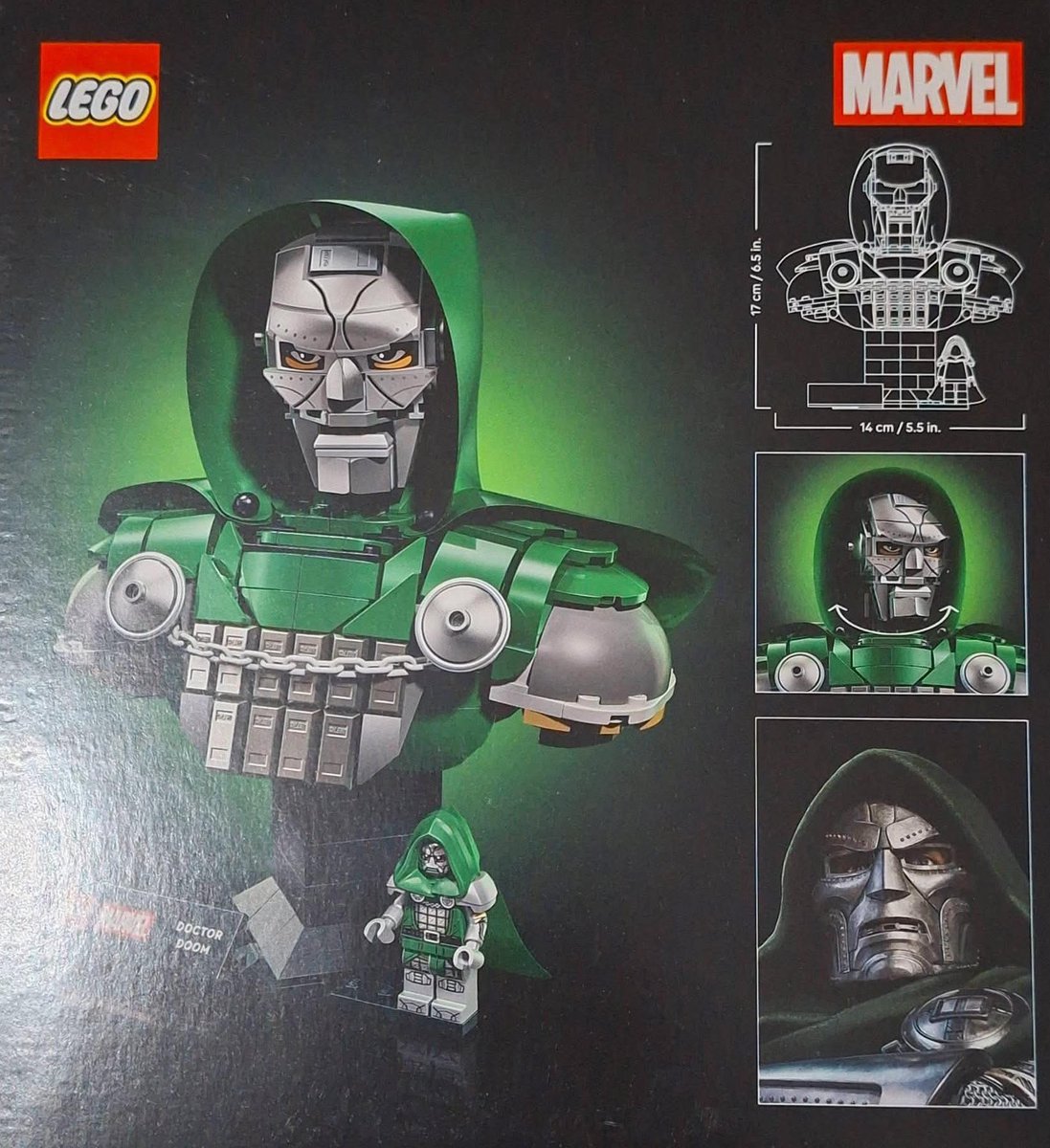 BlogsBrick's tweet photo. Lego Marvel Doctor Doom Bust first look images! 

#Lego #Legonews #Legoleaks #LegoMarvel #Marvel #AvengersDoomsday https://t.co/huAB96z3D8