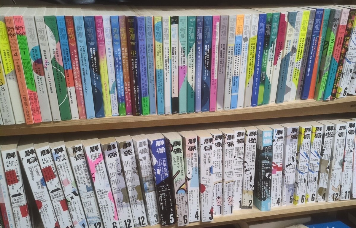 たぶんいま五大文芸誌300冊くらい古本ありますが、けっこうプレ値 