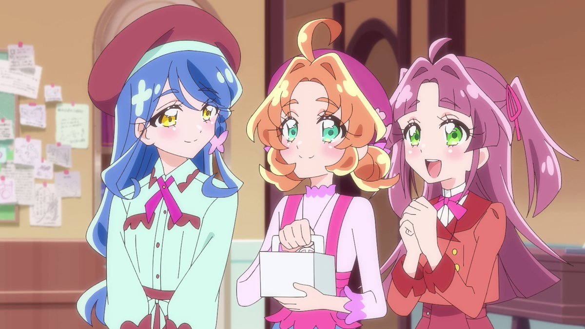 oricon_anime_'s tweet photo. 📺5日の『名探偵プリキュア！』
キュアエクレールの正体を推理しよう
⠀
🩵候補者③帆羽くれあ
「くれあと推理とアイスクリーム」
https://t.co/co4GMMmhbZ
⠀
アルカナ・シャドウ、戸惑いの表情？
事件解決のヒントは「香りは記憶と強く結びついている」 …一方、予言に従いパティスリーにやってきたるるかは、くれあに予告状を渡す。