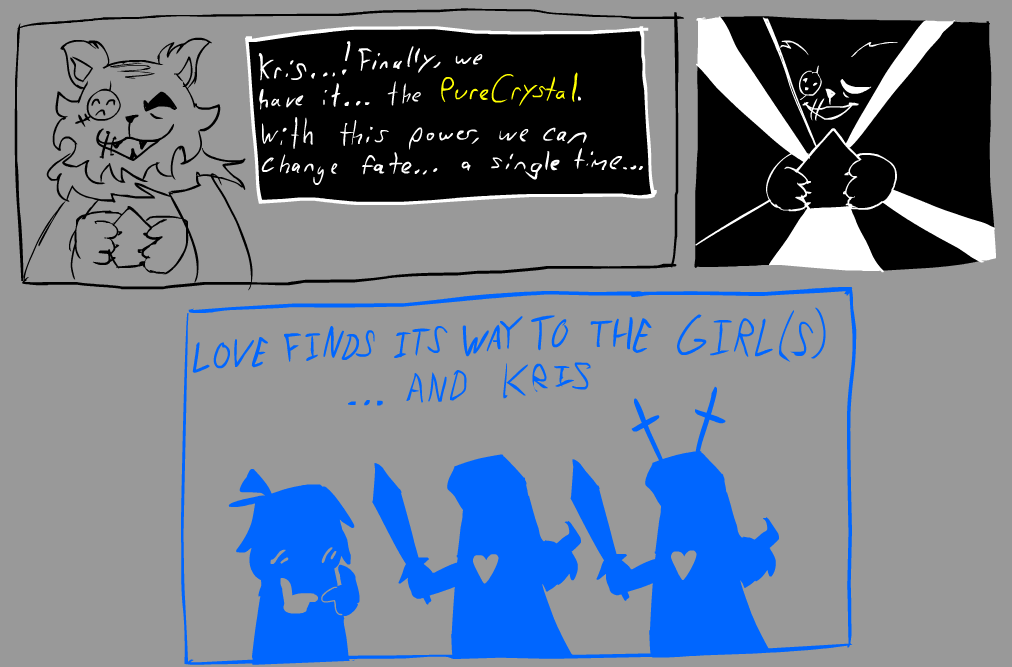 DerpyDitto7's tweet photo. here is my shit ass deltarune comic #chapter6leakforrealforreal https://t.co/h1R4D176fj