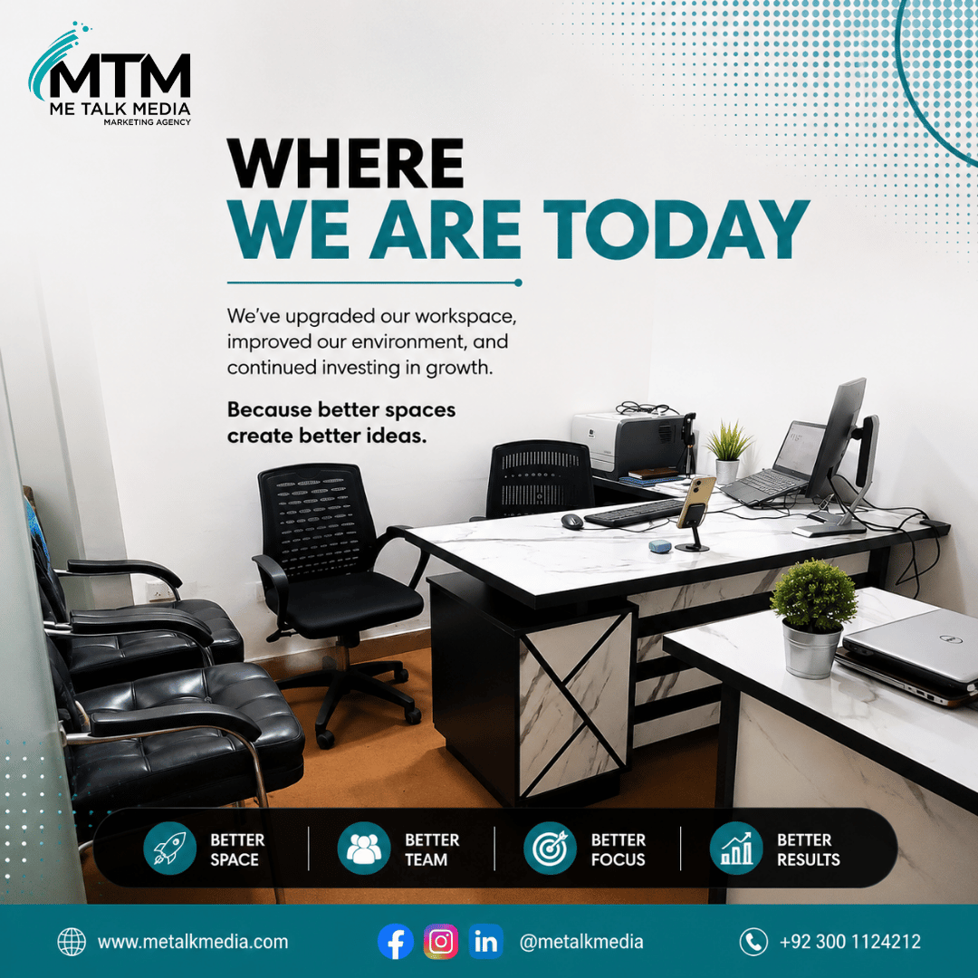 MeTalkMedia's tweet photo. Better spaces create better ideas ✨

Workspace upgrade کیا، environment بہتر بنایا، growth میں invest کرتے رہے۔

🚀 Better Space | 🤝 Better Team | 🎯 Better Focus | 📈 Better Results

#MeTalkMedia #GrowthStory #Pakistan https://t.co/Fss2c2ce1y