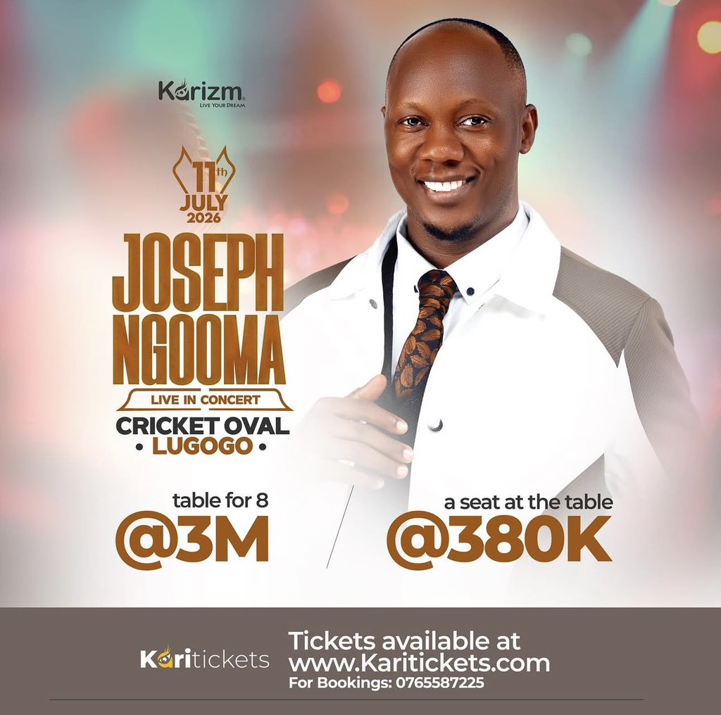 AndrewSerwadda2's tweet photo. How much can you top up to secure that seat onto the VIP VVIP table?
#JosephNgoomaLiveInConcert https://t.co/jJL1qP8pZw