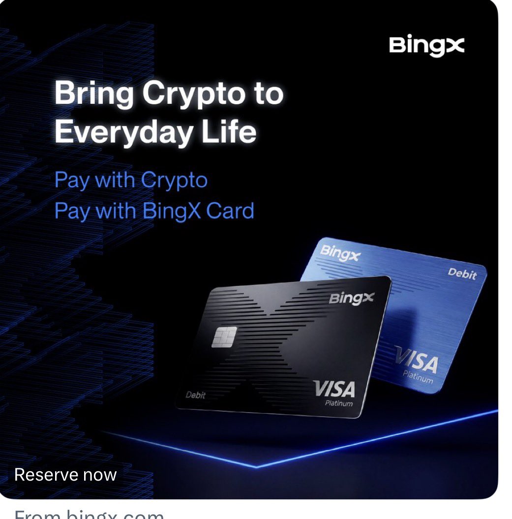 web3sage_07's tweet photo. A crypto card should make life easier, not more complicated.

For me, the essentials are simple: global acceptance, strong security, and a smooth user experience. That’s why I decided to reserve the BingX Card.

What’s the first thing you check before choosing a crypto card? https://t.co/UDK84dlPXc