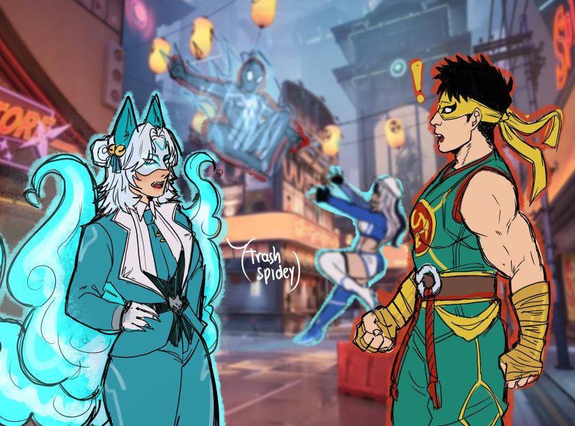 jackaAinsworth's tweet photo. Luna dps btw
"Que onda con tu novio?" 🦊
"Que onda con la tuyo?" 🐉
#snowfox #spideyfist #winterfox #marvelrivalsㅤㅤ https://t.co/OPf0LpwPVI