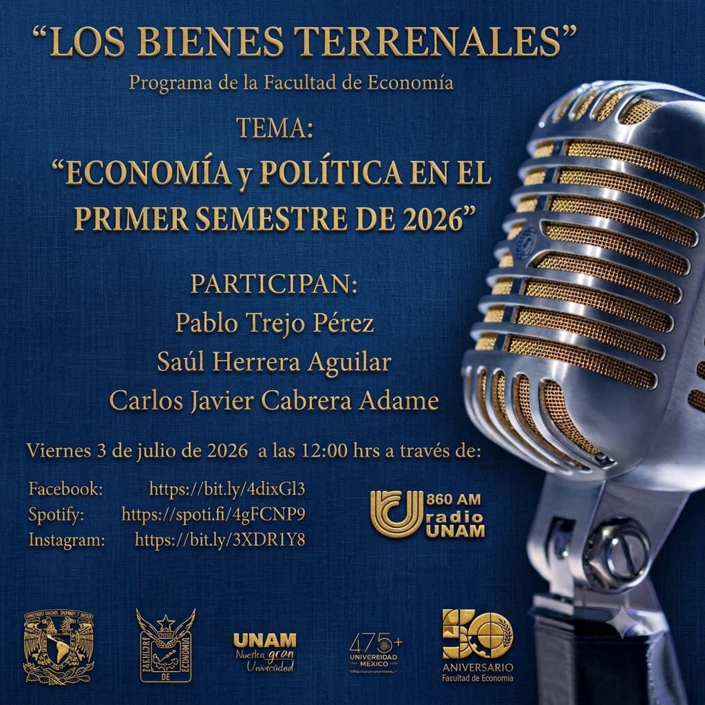 PabloTrejoIzt's tweet photo. Mañana viernes 3 de julio a las 12:00 horas, estaré participando en la mesa de diálogo sobre el tema Economía y Política en el Primer Semestre de 2026, acompañado por Saúl Herrera Aguilar y Carlos Javier Cabrera Adame. https://t.co/qwWrdWgp7p