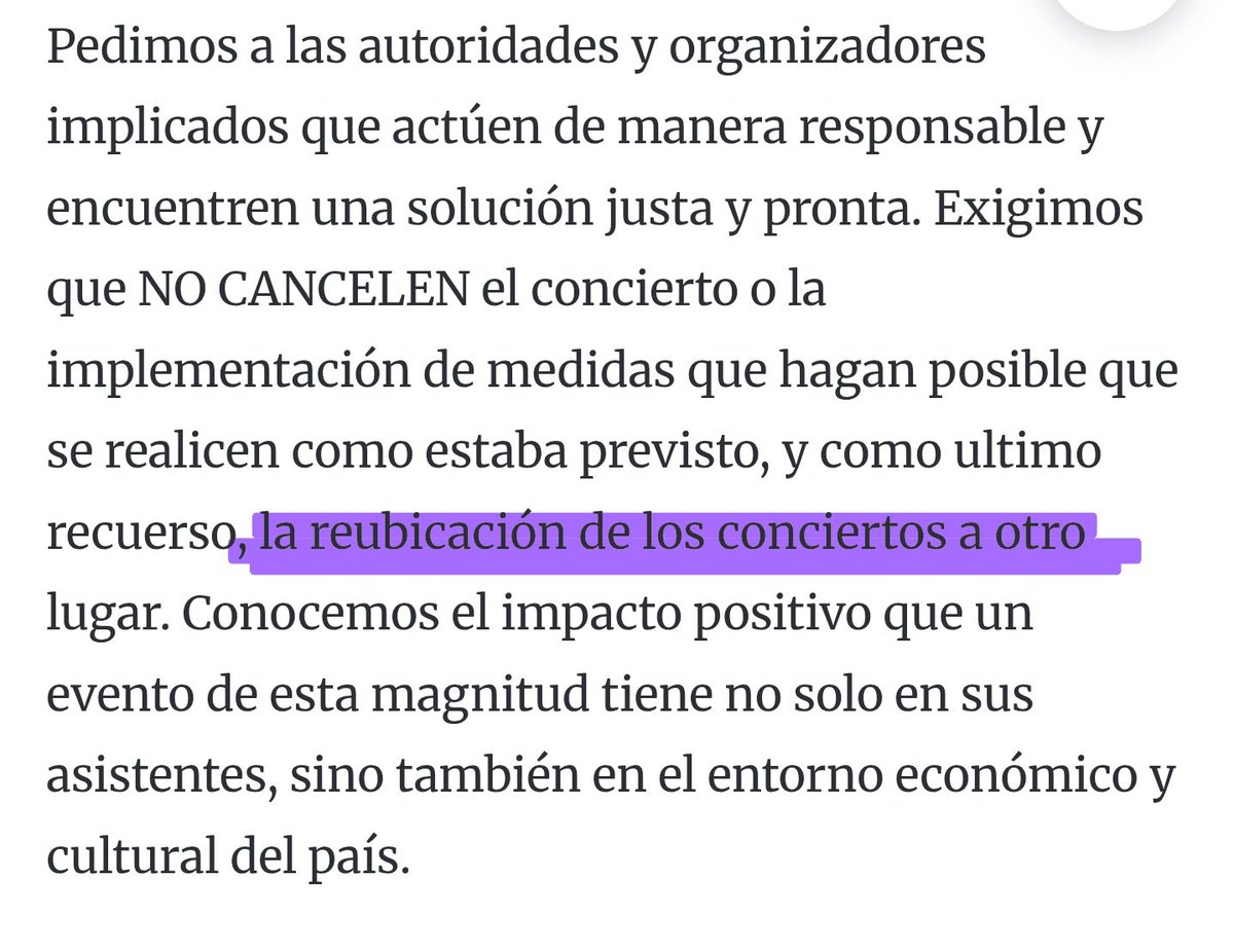BTSDailyChile's tweet photo. ABSOLUTAMENTE NO.

ARMY Chile no acepta la reubicación de los conciertos. Agradecemos profundamente todo el apoyo de ARMY internacional, pero, si no son de Chile, les pedimos por favor que eviten crear peticiones o iniciativas que no representan la postura del fandom chileno y con las que no estamos de acuerdo.