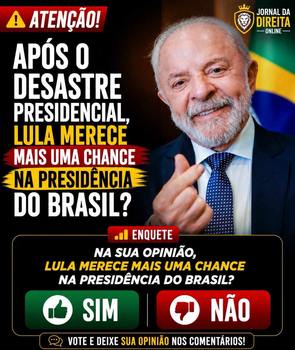 JornalBrasilOn2's tweet photo. Lula merece mais uma chance na presidência? https://t.co/9ncxMzXUEg
