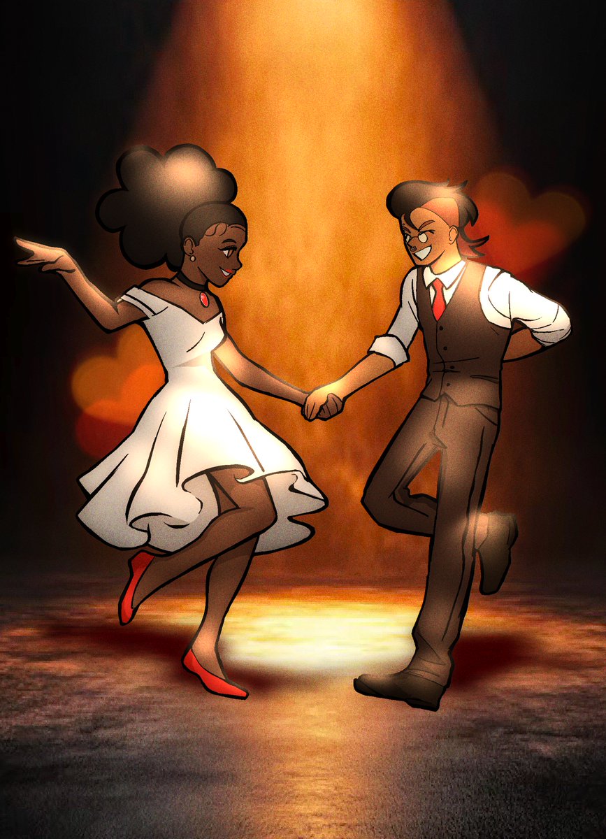 vampireslovesun's tweet photo. 🎥 cristine and quinn from discoholic and @Teem_Boo's stunning animated music video for the 5 year anniversary of movie love! 🧡 go check it out! 🎬 https://t.co/cPmYTTiISG