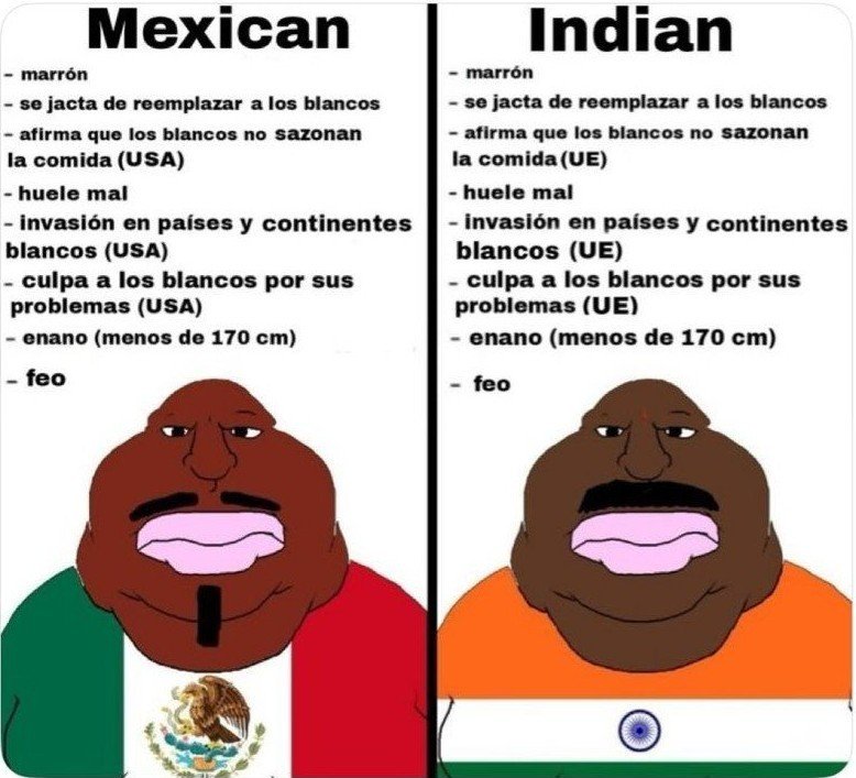 Baitdelponjaa's tweet photo. MEXICANOS=INDIOS https://t.co/3HqEt6B3zv