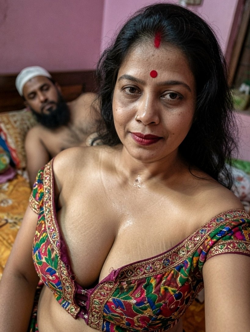 AyishaMondal's tweet photo. Hubby in the back but this busty slut only cares about your eyes on her sweaty cleavage 🔥 Sindoor, sweat, and pure adultery vibes.
#DesiHotwife #CuckoldDesi #SweatyCleavage #BlouseSlut #IndianCheating #BustyAunty https://t.co/bXlQz0gsnb