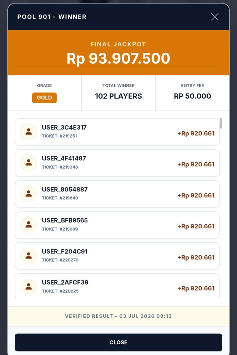 newmegapool's tweet photo. Selamat... 🏆🏆🏆 List lengkap pemenang https://t.co/oSMU0DJVvX

#football #soccer #worldcup #sepakbola #jackpot  #pool #update https://t.co/4WGbJF9AGm