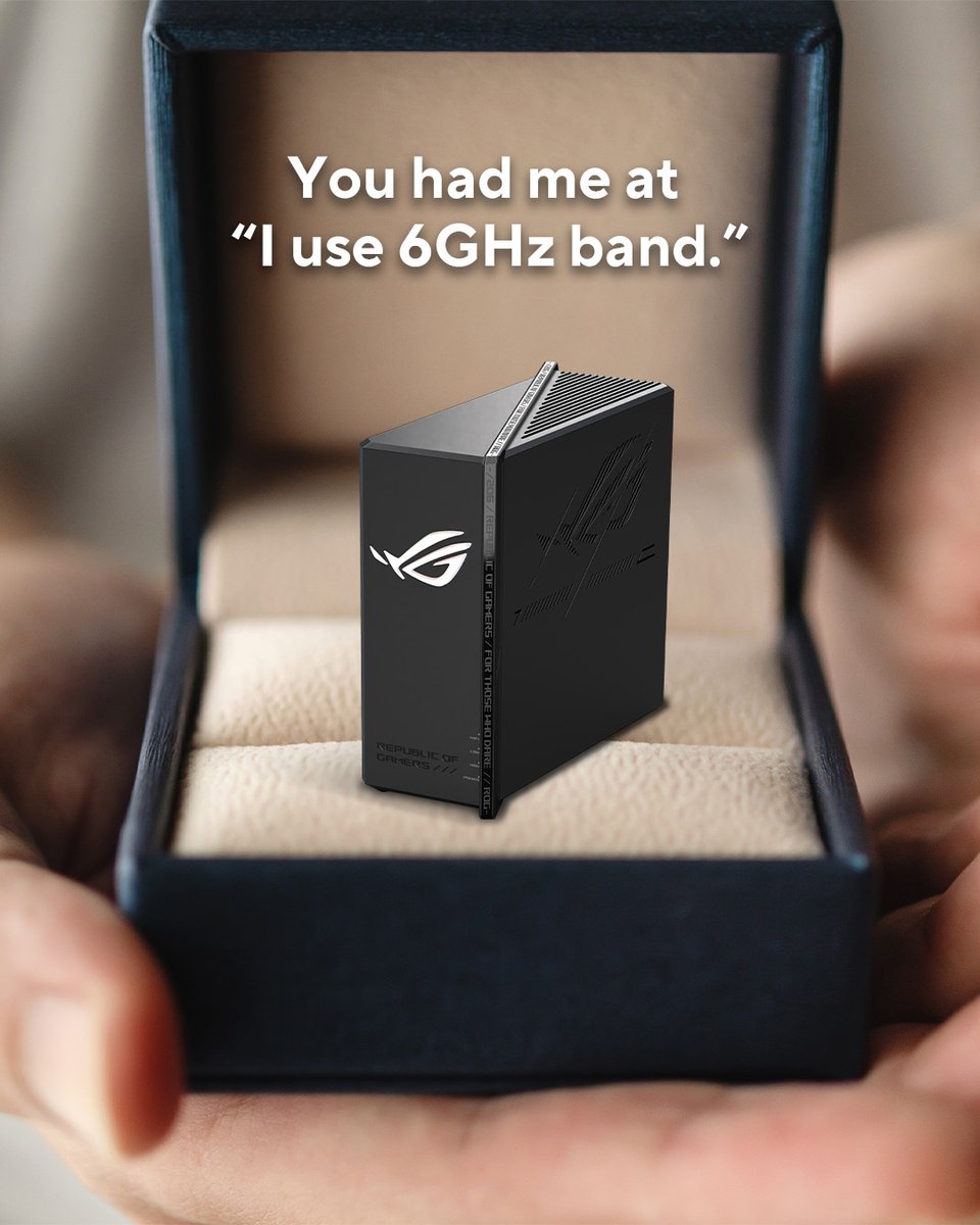 asusrogph's tweet photo. That’s already a yes.💍🩵🎮​

WiFi 7… say less😏👉 https://t.co/7w7zcG41BO ​

Get dope merch this school season 👉🏽  https://t.co/iZvcWvkI2f

#AllSetForWiFi7 #ASUSRouter #ROGRouter #TUFGaming #MiniRouter #TravelRouter https://t.co/YJtHNas0hN