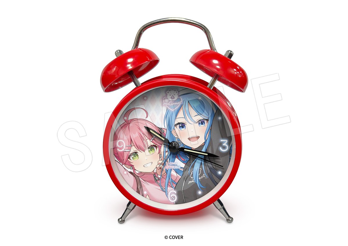 chugaionline's tweet photo. 【新商品情報】
『miComet×カラオケショップ JOYSOUND』コラボグッズをお買い上げの方を対象に、抽選で100名様プレゼントする「録り下ろしボイス入り目覚まし時計」。
本日サンプル動画でチラ見せ。こちらは店舗購入のみ対象になります。
詳細はこちら▶https://t.co/jtYc9mg9YI

#ホロライブ #miComet #さくらみこ #星街すいせい