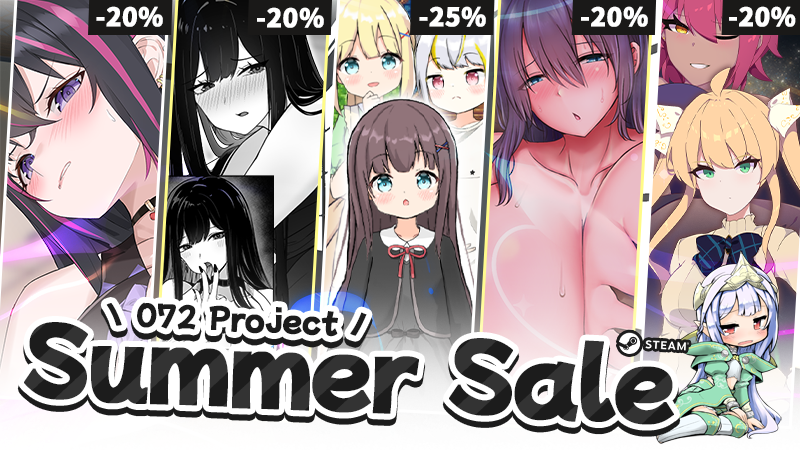 072Project's tweet photo. This summer, don't let the deals slip away~ ( ´Д`)y━・~~
072 Summer Sale on Steam🎮
https://t.co/hIVokOcPLS
#Steam #072Project #Sale #SummerSale https://t.co/vnnR32h6nt