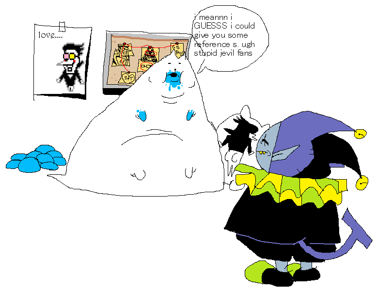 FlameZ_yuh's tweet photo. this how the jevil shit happened in chapter 5 
#deltarune #utdr https://t.co/EHkxBNtiUM