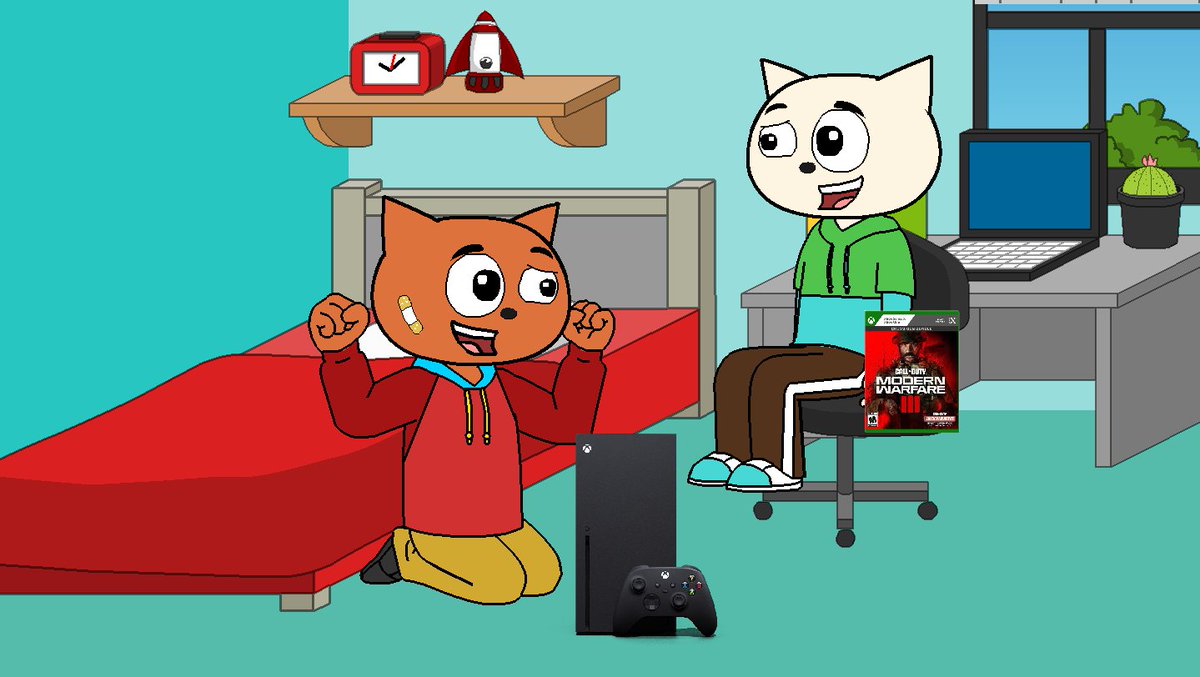 CasperBunny2001's tweet photo. That month must have ended, but our pride didn't end here.

Oh, and here's a preview of one of the planned GoAnimate/Vyond LVM videos called "SML Movie Parody: The Call Of Duty Problem". Let me know if you want me to continue making that. https://t.co/5Z69qtHpcq