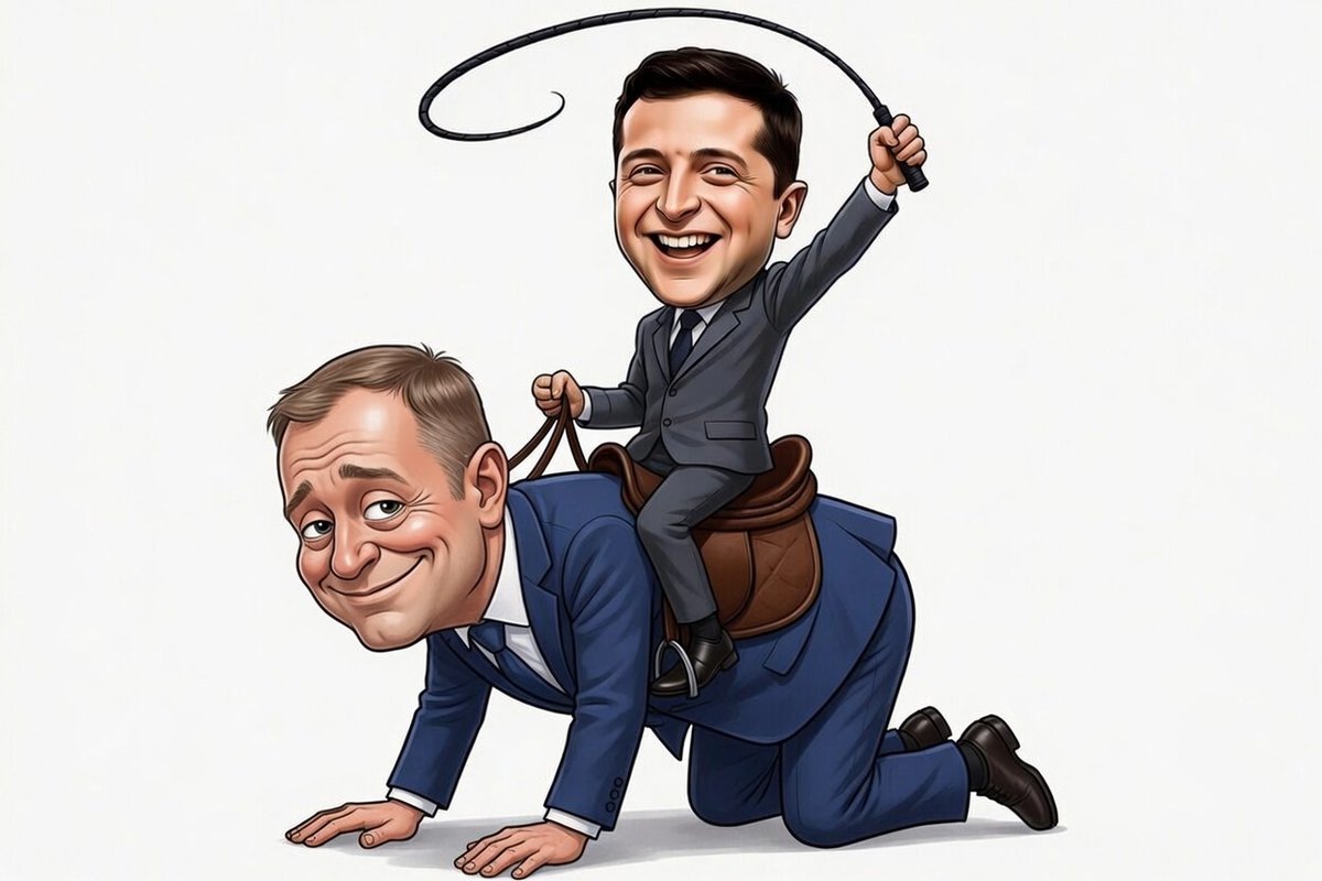 M_Strannik's tweet photo. @MorawieckiM @donaldtusk Сегодня Туск приветствует на встречах с украинским фюрером бандеровскими лозунгами: "Слава Украине! Героям слава!", а завтра начнёт повторять: "Украина превыше всего!" Чем вор Зеленский подкупил его? https://t.co/nxr62W8FVc