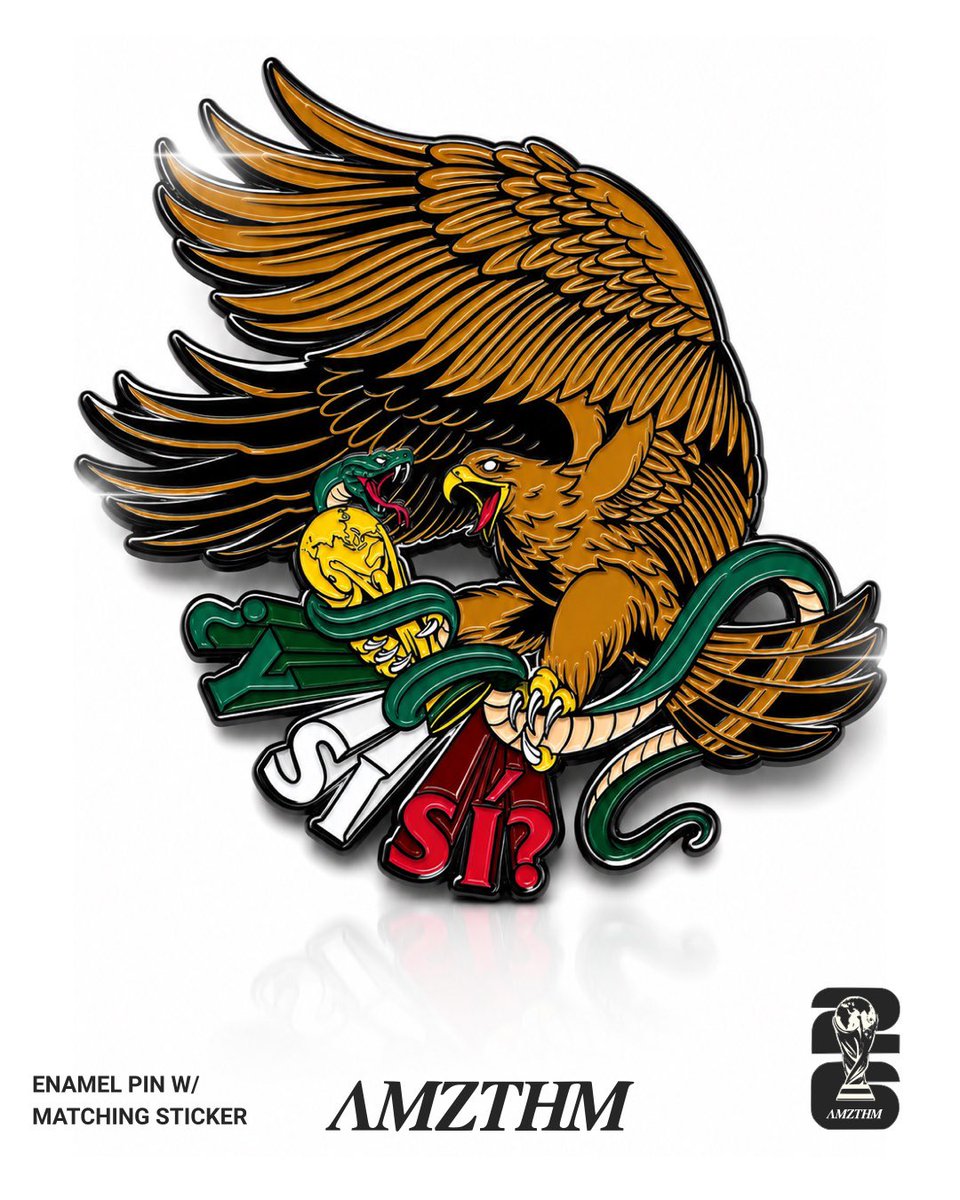vinceayg_'s tweet photo. 🚨World Cup Surprise Pin Drop! Tomorrow, Friday 07.03 at 5pm PST! “ ¿Y si sí? ” Pin will be available / Free matching stickers ⚽️🇲🇽 

Limited Pins / Exclusive Art 🔥🫱🏻‍🫲🏼

Link in bio. https://t.co/UfjgluTVxZ