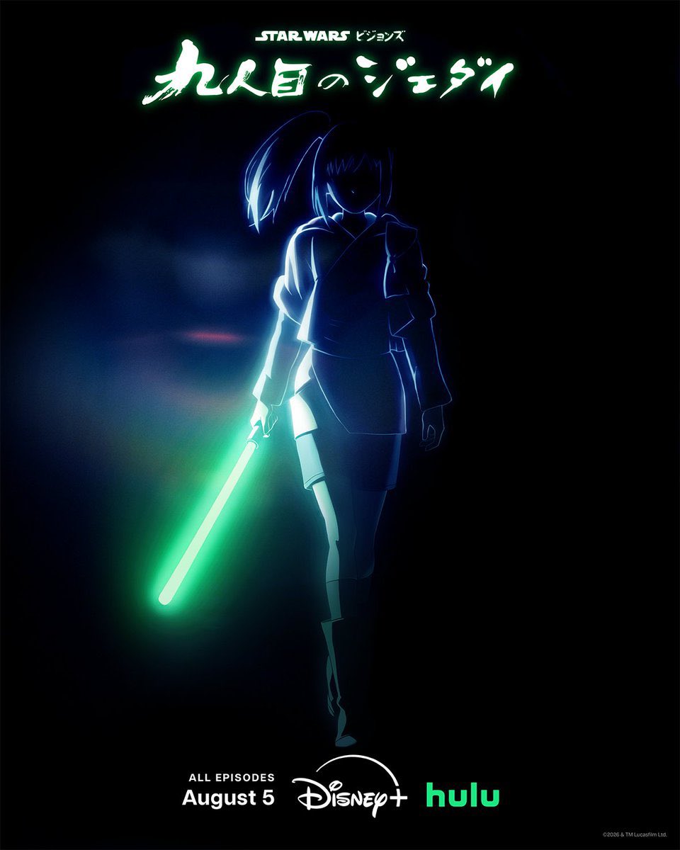 DiscussingFilm's tweet photo. First poster for ‘STAR WARS VISIONS - THE NINTH JEDI’ anime series.

Releasing August 5 on Disney+ https://t.co/gpNGQ6aMFp